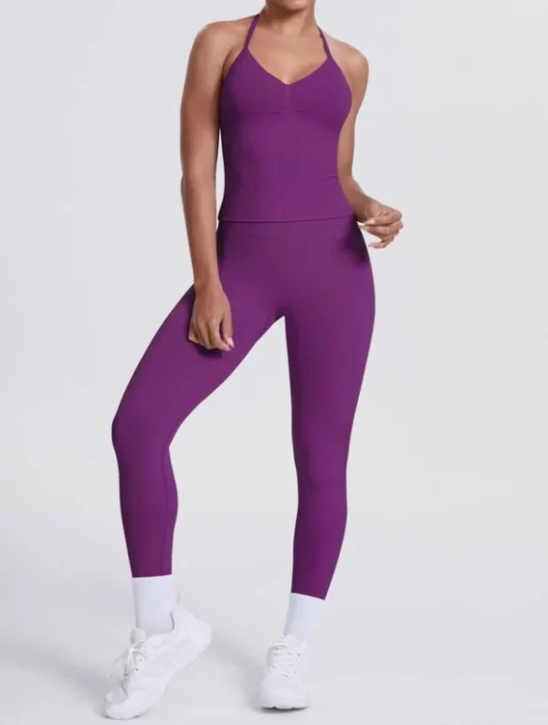 Set dos Piezas Magenta Oscuro con Tirantes