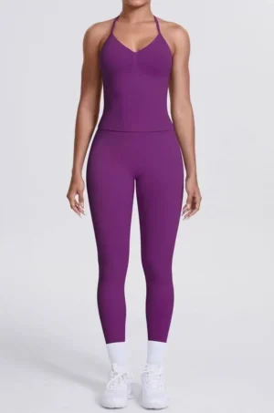 Set dos Piezas Magenta Oscuro con Tirantes