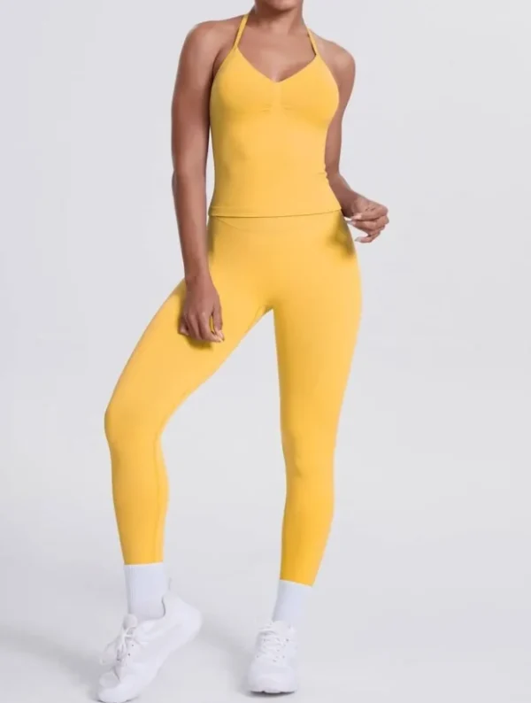 Set dos Piezas Amarillo Mostaza con Tirantes