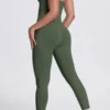 Set dos Piezas Verde Oliva con Tirantes