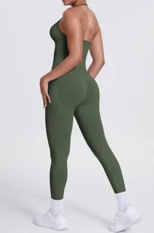 Set dos Piezas Verde Oliva con Tirantes