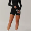 Conjunto de Yoga Negro de Secado Rapido
